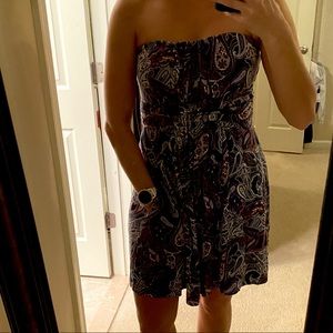 Soma strapless dress- with pockets